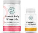 Mujeres Diario 7 Esenciales & Vitamina D3 + K2 Chewables Bundle
