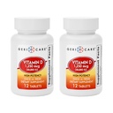GeriCare Vitamina D 1.250mcg (50.000 UI) High Potency, Supports Bone Density, Muscle Health, Immune Function, and Calcium Absorption, Once-A-Week Dietary Supplement, 12 Count (Pack of 2)