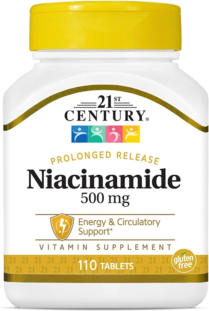 21st Century Niacin 500 Mg Flush Capsules Gratis, 110-Count (Pack of 3)