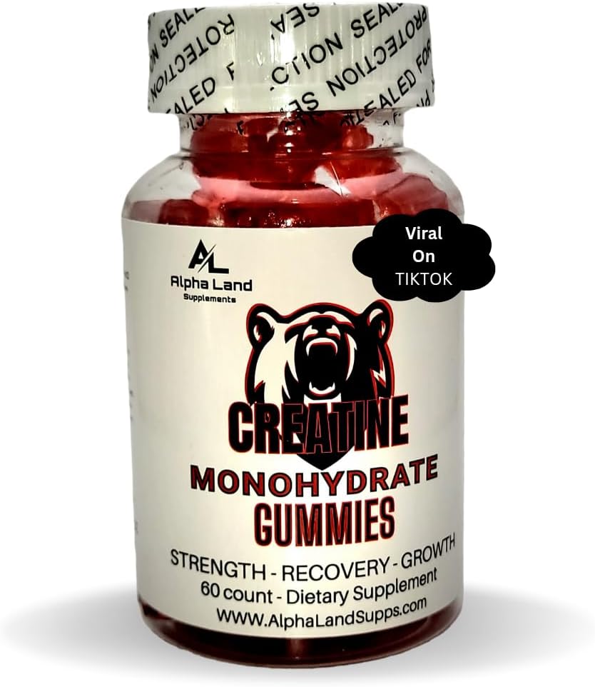 Critina Monohydrate Gummies- 5g- 30 Servings - Vegan Creatine Gummy Bears for Muscle Growth, Muscle Recovery, Workout Recovery, Brain Health - No Cargando Fase - No Bloating