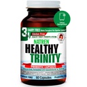 Natren Healthy Trinity Probiotics Supplement - 60 Dairy and Gluten Free Gel Capsules - Mejorar el Gut y la Salud Digestiva, - 30 Billones CFU - Lactobacillus Acidophilus, Bifidobacterium, Bulgaricus