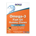 Ahora Suplementos, aceite de pescado Omega-3 Gummy Chews, sabor de fruta de la pasión, 36 Gummy Chews