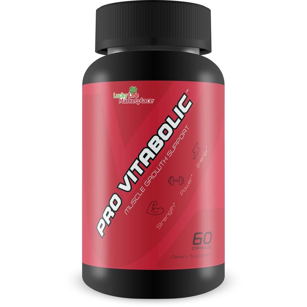 Pro Vitabolic - Soporte para el crecimiento muscular - Potencia potencia, fuerza, resistencia, energía - Bomba muscular explosiva para grandes ganancias - Ayuda Oxígeno &amp; Nutriente Entrega a músculos - L-Arginine &amp; L-Citrulline