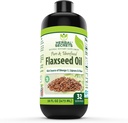 Secretos Herbal Orgánica Flaxseed Oil Suplemento Silencio 16 Fl. Oz. (473 ml) Silencio No-OMM habit Made in USA
