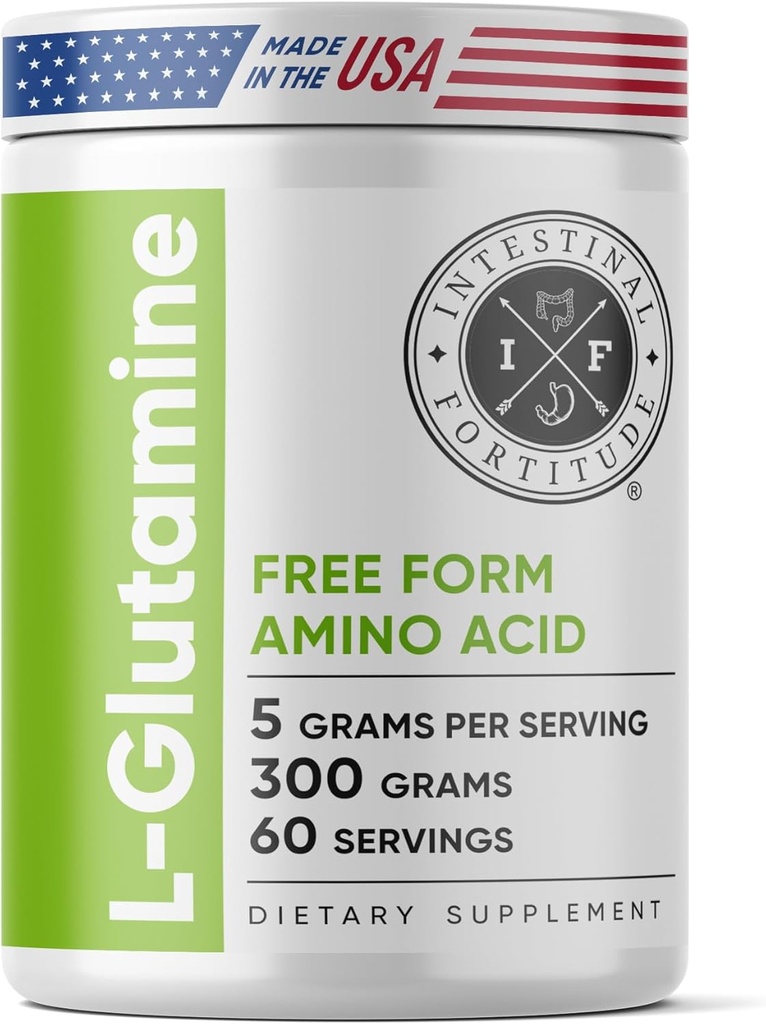 Intestinal Fortitude L-Glutamine L Glutamine Powder - Close Out - Free Form Amino Acid Supplement, Leaky Gut, Made in The USA, Vegan, Unflavored, Non-Gluten-Free
