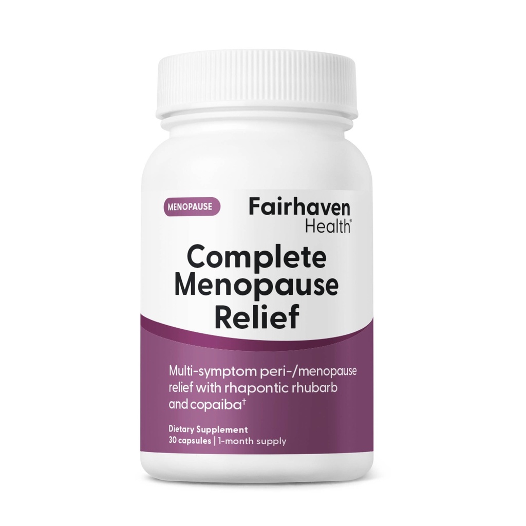 Fairhaven Health Complete Menopause Relief ← Nonhormonal Menopause Supplement for Women ← Ayuda de Hot Flashes, Sudaderas Nocturnas y Sudaderas Mood