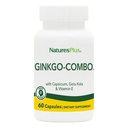Natures Plus Gingko-Combo - 120 mg, 60 cápsulas Vegan - Ginkgo Biloba - Vegetariano, Gluten-Free - 60 piezas