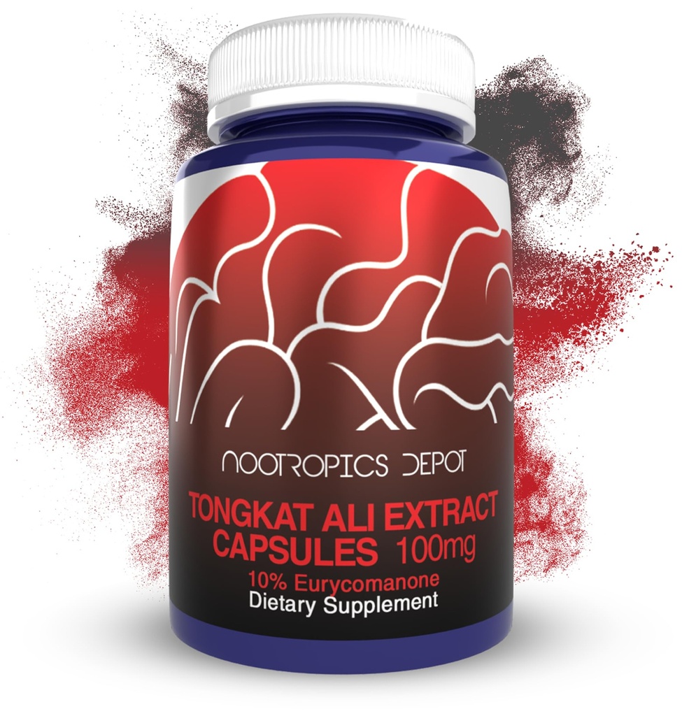 Nootropics Depot Tongkat Ali Extract Capsules ← 100mg Silencio 60 Cuenta Silencio 10% Eurycomanone by HPTLC ← Eurycoma longifolia Root Extract