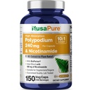 NusaPure Polypodium Nicotinamide 10:1 Extracto, 240 mg Equivalente a 2.400 mg por Veg Caps - 150 Conde (No-GMO, Sin soja, Bioperina)