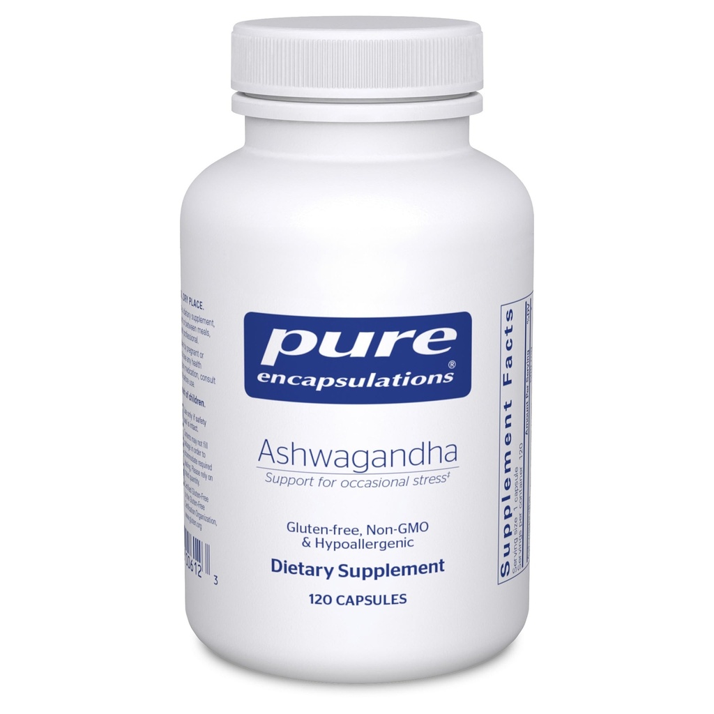 Pure Encapsulations Ashwagandha - 500 mg Ashwagandha Extract - Metabolism & Stress Support - Immune Support - GMO Free & Vegan - 120 cápsulas