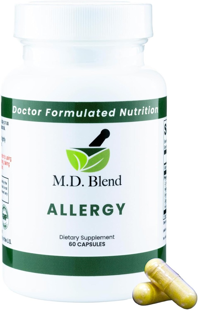 Alergia - Soporte integral para alergias estacionales y bienestar respiratorio - Ingredientes naturales - Quercetina, Nettle Root, Bromelain, N-Acetyl L-Cysteine - 60 cápsulas