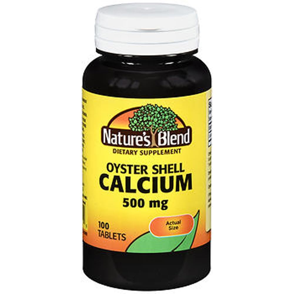Calcio de ostras Blend de la naturaleza 500 mg Tablas - 100 ct, Pack de 3
