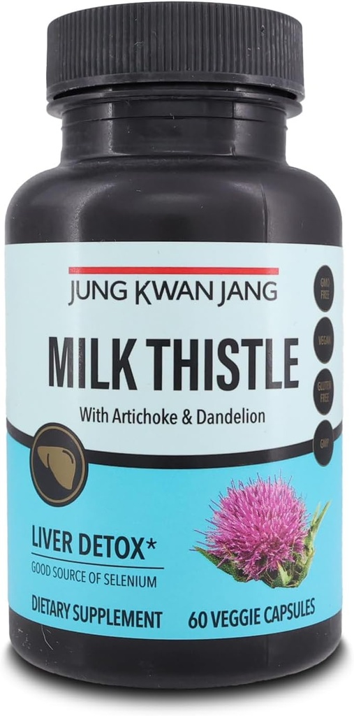 JungKwanJang Milk Thistle with Artichoke & Dandelion - 60 cápsulas