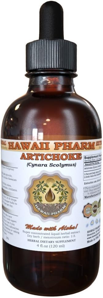 HawaiiPharm Artichoke Liquid Extract, Organic Artichoke (Cynara scolymus) Tintura 2 oz