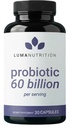 Probióticos de Luma Nutrición 60 Billones CFU con Prebióticos - Probióticos para Mujeres y Hombres - Formulado para Salud Enzima Digestiva - Vegan &amp; Gluten-Free - 60 cápsulas