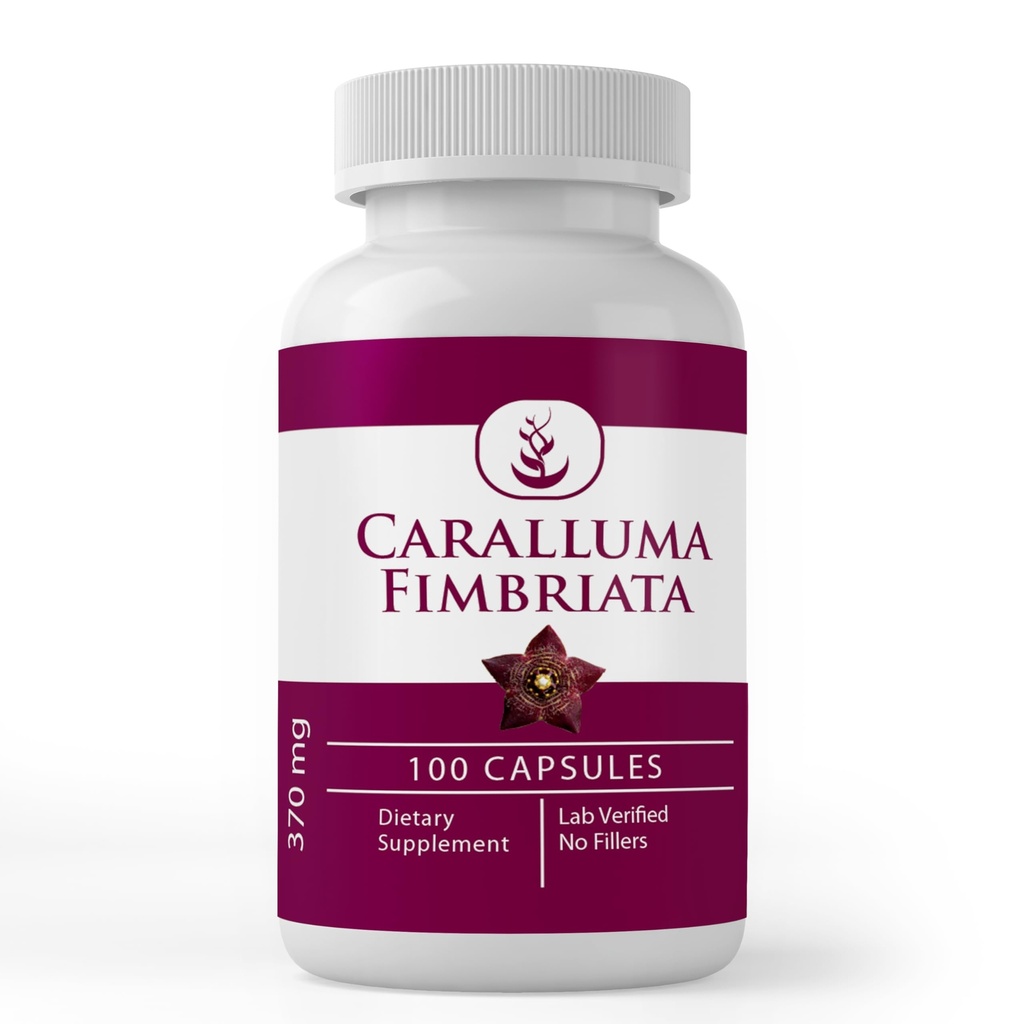 PURE ORIGINAL INGREDIENTES Caralluma Fimbriata, (100 cápsulas) Siempre puro, sin aditivos ni artillería, Lab Verified