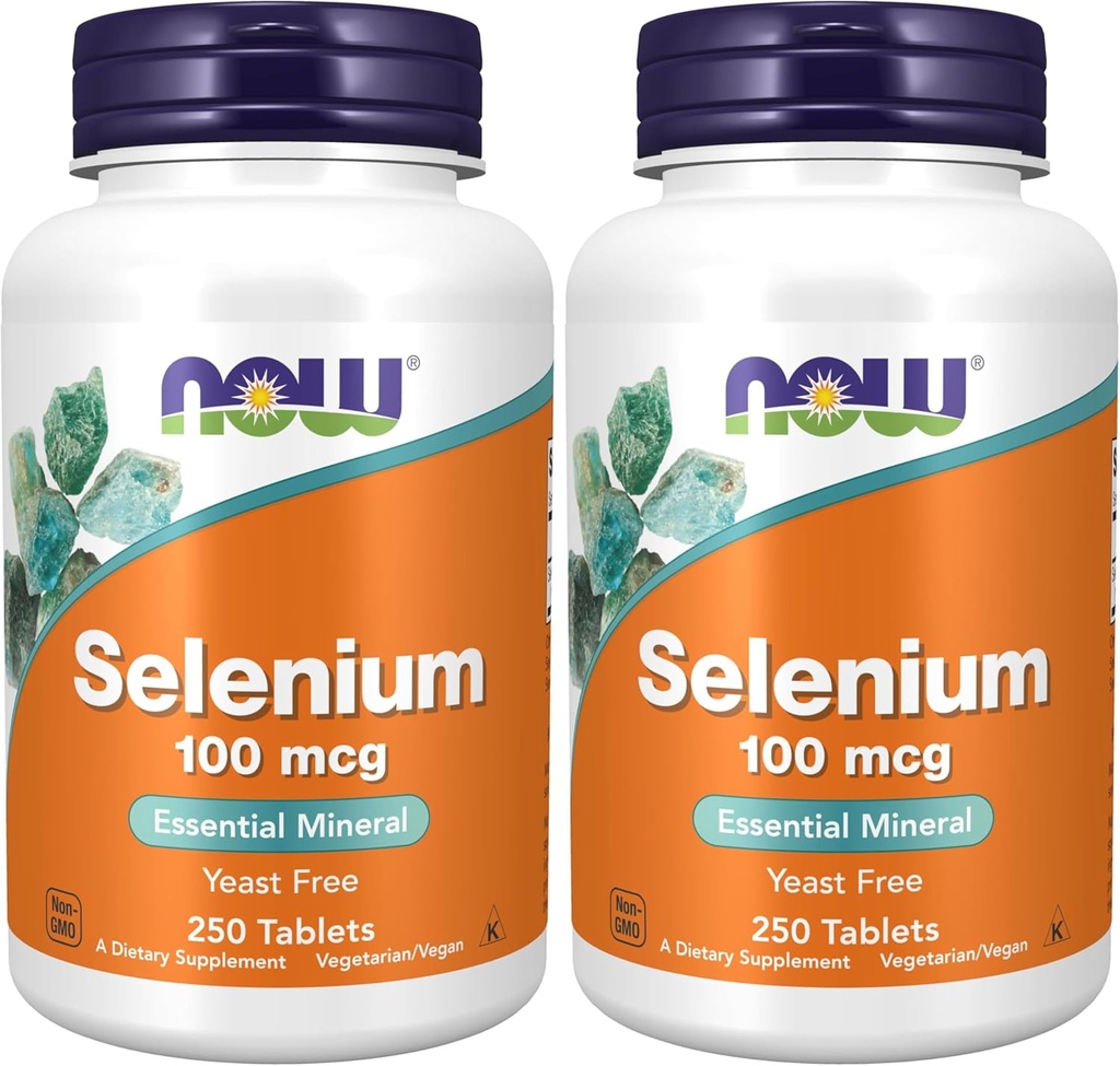 AHORA Suplementos, Selenium (L-Selenomethionine) 100 mcg, Mineral esencial*, 250 Tabletas (Pack of 2)