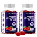 Vitamatic Sugar Free Melatonin 30mg per Gummy - 60 Servings - 60 Gummies Vegetarian - Suplemento No-Habit (60 Conde (Pack of 2))