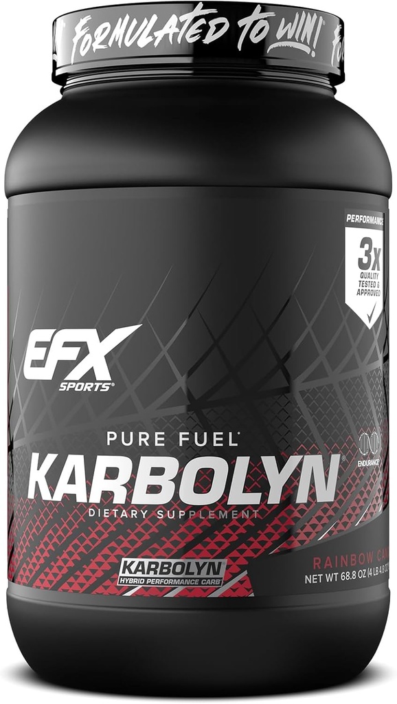 EFX Sports Karbolyn Fuel ← Aceleración rápida Carbohydrate Powder ← Carb Carb Carb Carb Load, Energía Sustenida, Recuperación Rápida ← Estimulante Gratis ← 35 Servings (Rainbow Candy)