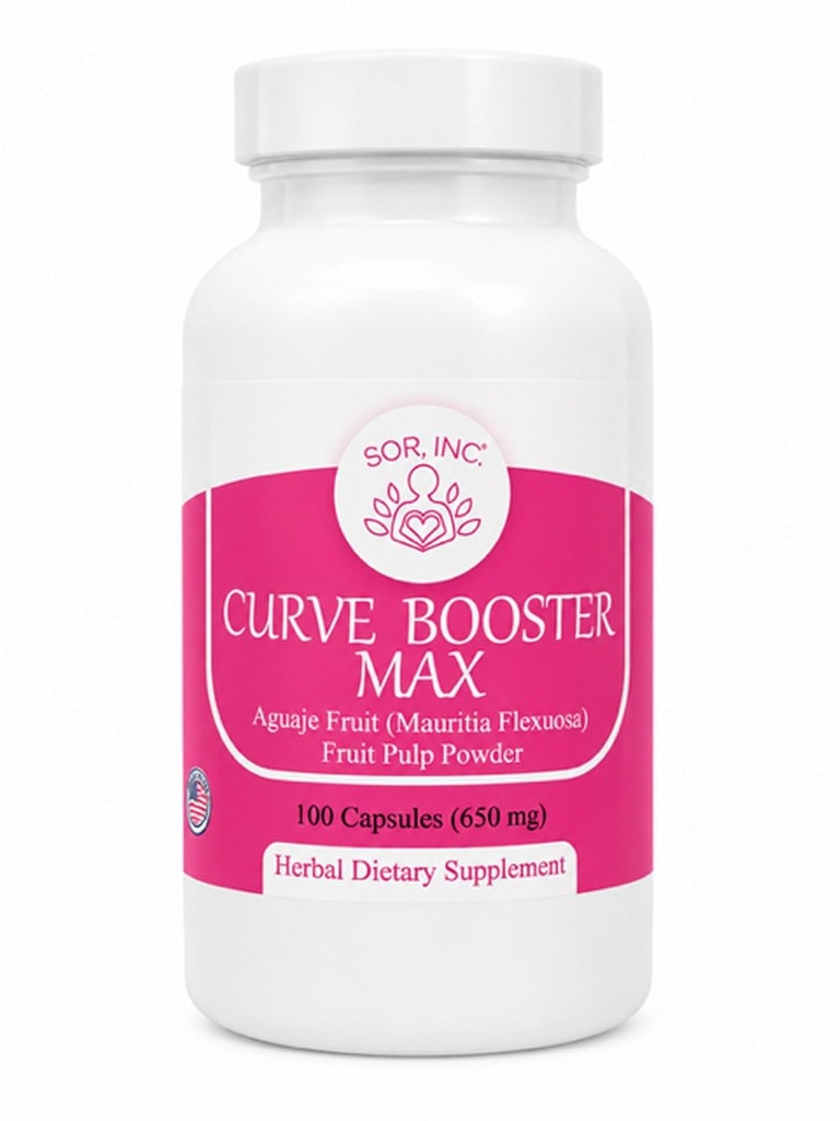 Curve Booster Max Pure Aguaje Capsules for Women and Transgender 650 mg USA Made