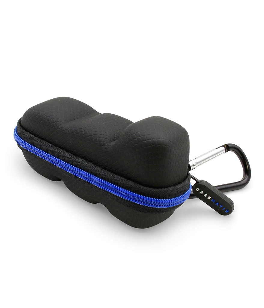 CASEMATIX Asma Inhaler Travel Case with Lanyard and Clip-on Keychain Carabiner, Incluye funda de inhalador sólo, negro
