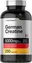 Horbaach German Creatine Monohydrate Silencio 5000mg Silencio 250 Powder Capsules  Non-GMO & Gluten Free Supplement