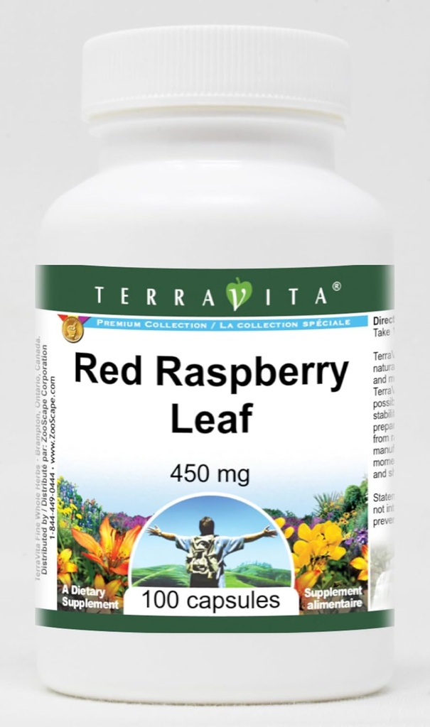 Hoja de frambuesa roja - 450 mg (100 cápsulas, ZIN: 511172)