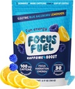Cerdos de energía – Blue Razzberry Lemonade (15 Servings) – 100mg Caffeine + Alpha GPC + L-Theanine + B12, Magnesium – Great Taste – No Crash or Jitters