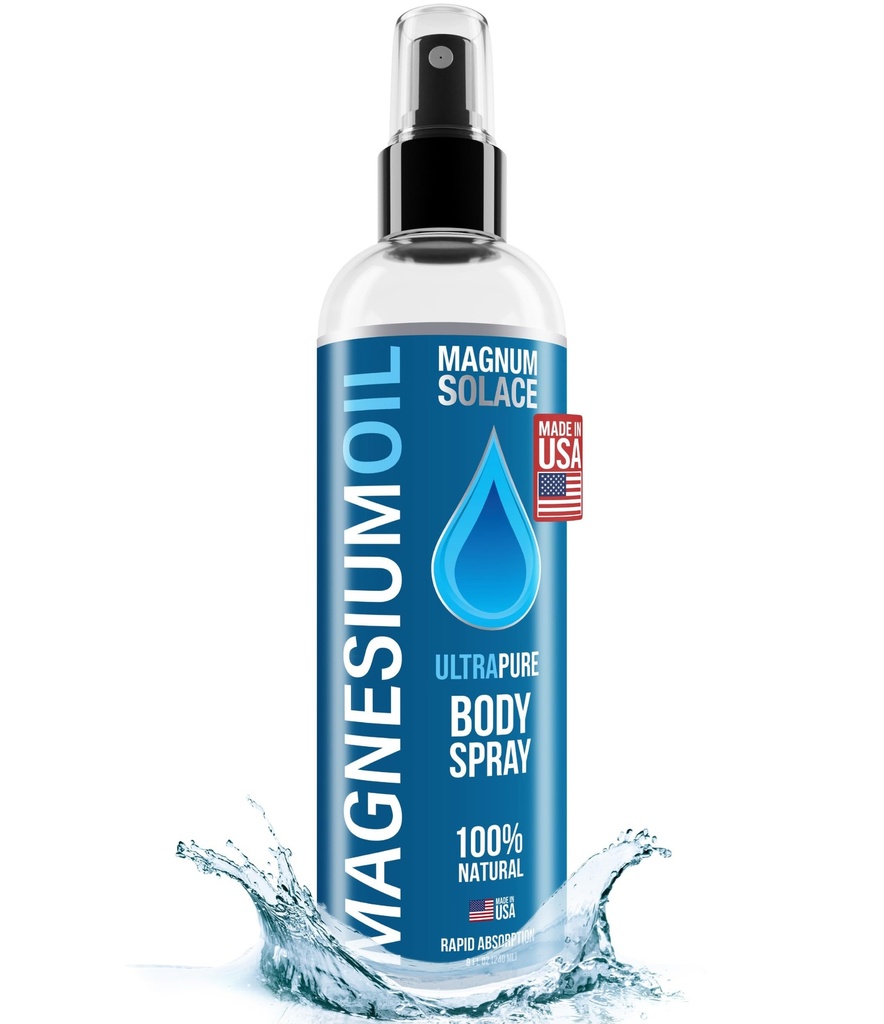 Rociador de aceite de magnesio puro - 100% de rayos de magnesio natural - Fuente del Mar