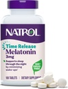 Natrol Melatonin 3 mg Time Release, Nighttime Sleep Aid, 100 Tablets