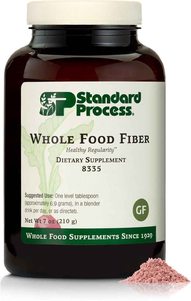 Proceso estándar - Fibra entera de alimentos - Suplemento diario de fibra para la salud digestiva " Gut Support - Powder de fibra alta con fibra soluble " soluble - no aire, no soy " libre de gluten - 7 oz (210 g)