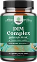 Puro DIM Suplemento para hombres con bioperina - Bloqueador de estrógeno DIM para hombres para equilibrio hormonal & salud de próstata - Diindolylmetano Complejo de testosterona con flores de brócoli - 60 cápsulas