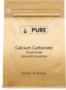 Ingredientes originales puros Carbonato de calcio (1 lb) Suplemento dietético, Preservador de alimentos, Neutralizador ácido