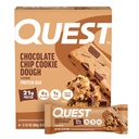 Quest Nutrition Chocolate Chip Cookie Dough Protein Bares, 21g Protein, 4, Net Carbs, 1g Sugar, High Fiber, Gluten Free, Keto Friendly, 4 Count