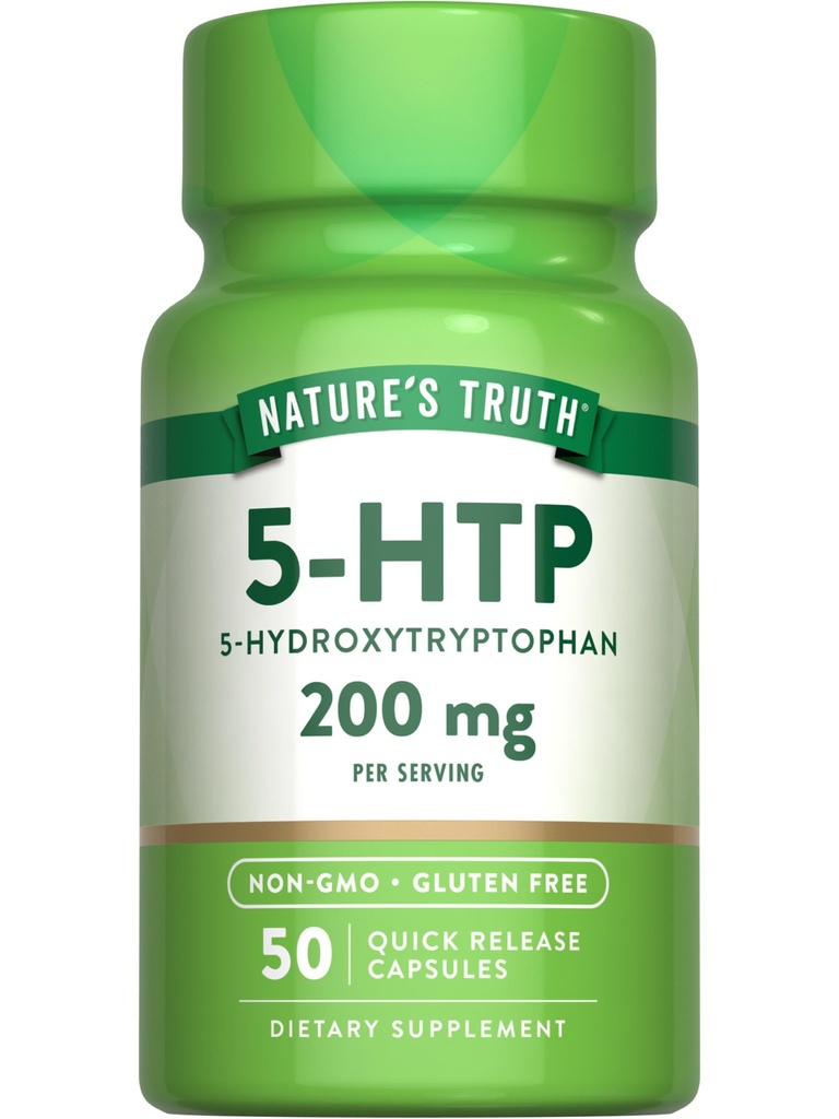 La verdad de la naturaleza 5HTP 200mg Capsules ← 50 Conde Silencio 5 Hydroxytryptophan Silencio No Gluten Suplemento gratuito