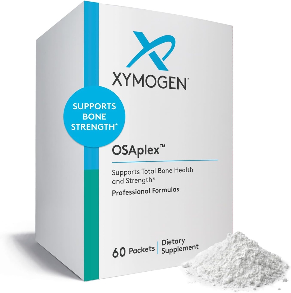 XYMOGEN OSAplex - Concentración de microcristalina hidroxiapatita testada clínicamente MCHC, Calcio + Vitamina D3 - Soportes Formación de colágeno de hueso, densidad mineral ósea + fuerza (60 paquetes)