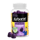 Airborne Elderberry + Zinc &amp; Vitamina C Gummies Para Adultos, Immune Support Vitamina D &amp; Zinc Gummies Con Potente Antioxidante Vitaminas C D &amp; E - 50 Gummies, Elderberry Flavor
