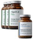 ALGAECAL Orgánica de Algas Rojas Suplemento de Calcio para Densidad de Hueso &amp; Fuerza, Vitamina K2 MK7, Vitamina D3, Magnesio &amp; Trace Minerals, 120 Veggie Caps Magnesium RelaxTM (60 Caps)