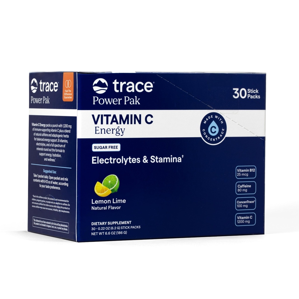 Trace Minerals Power Pak - Vitamina C Energy Lemon Lime