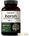 Boron 10mg, 300 Softgels con MCT Oil ¦ High Absorption ¦ Triple Acción Suplemento de Boron para Hombres " Mujeres TEN Glycinate, Citrate, " Complejo Aspartado " Trace Minerals for Hormone, Bone, " Joint Support