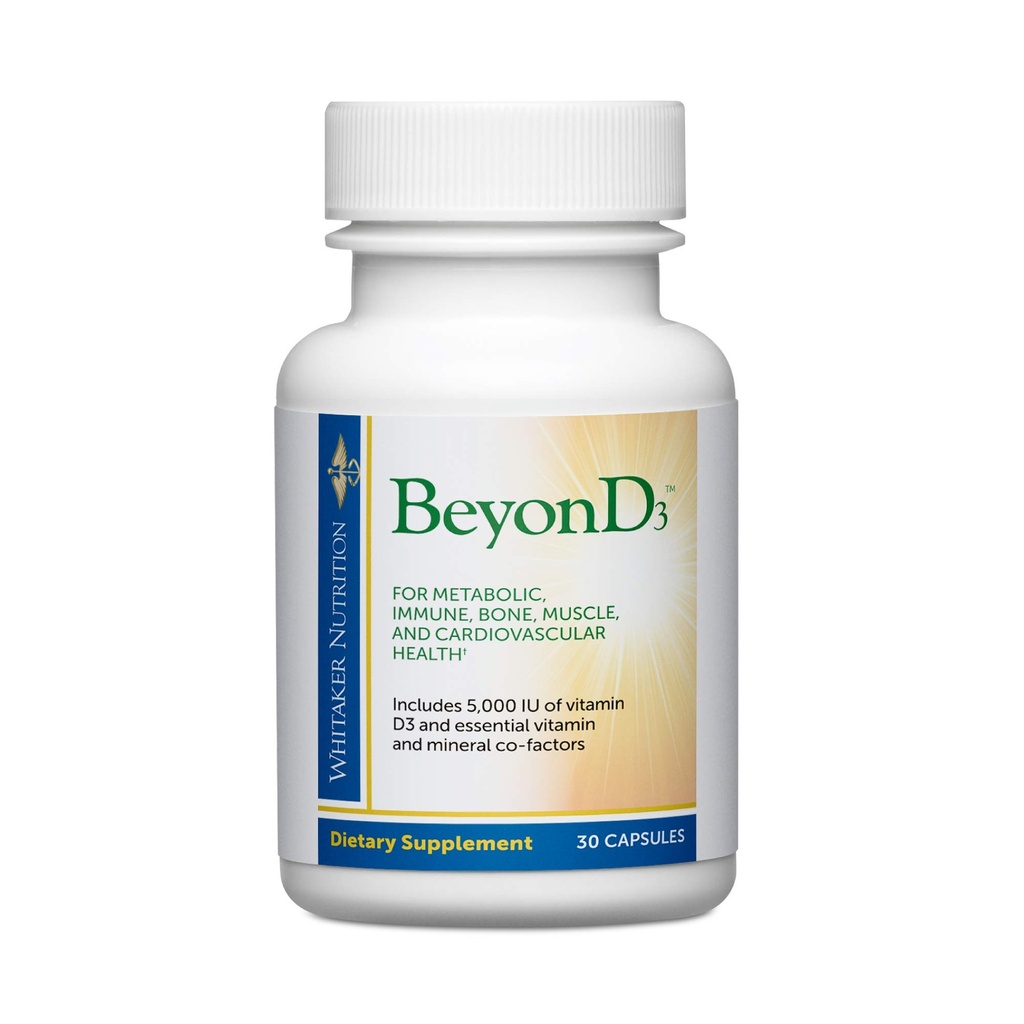 BeyonD3 del Dr. Whitaker - Vitamina D3 Suplemento 5,000 UI Plus Boron, Vitamina K2, Magnesio & Zinc - Apoyo Immune Health, Calcium Metabolism & Bone Mineralization (30 cápsulas)