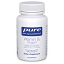 Encapsulaciones puras Vitamina D3 Vegan tención Soporte para Musculoesquelética, Cardiovascular, Neurocognitivo, Celular e Immune Health* tención 120 cápsulas