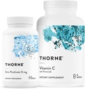 THORNE - Immune Support Bundle: Zinc Picolinate and Vitamin C Capsules - 60 servicios