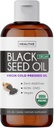 USDA Organic Black Cumin Seed Oil Liquid (8 fl oz) Premium Cold-Presed Nigella Sativa Producing Pure - Suplemento Antioxidante - Vegan, Gluten-Free, " Non-GMO (No Pills or Capsules)
