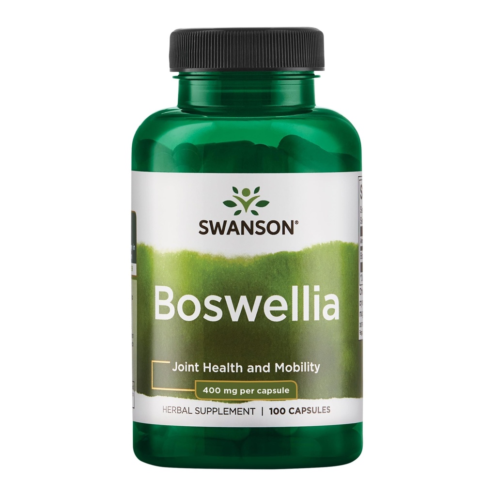 Swanson Boswellia Joint Flexibility Movement Support Ayurvedic Herb (boswellia serrata resina) 400 mg por cápsula 800 mg por servicio 100 Conde