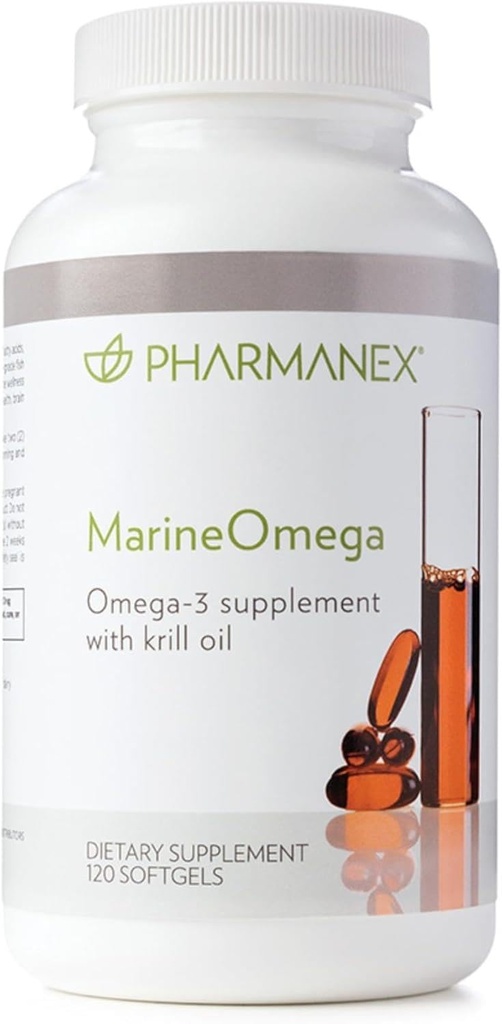 Farmnex Marine Omega, Omega-3 Fatty Acids & Krill Oil Supplement, 1200mg DHA &amp; EPA per Serving, 120 Softgels, Supports Heart, Brain, Joint, " Global Health