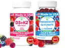 Lunakai USA Made D3+K2 with Calcium &amp; Magnesium Glycinate + L-Theanine Gummies Bundle – 60 Gummies no transgénicos