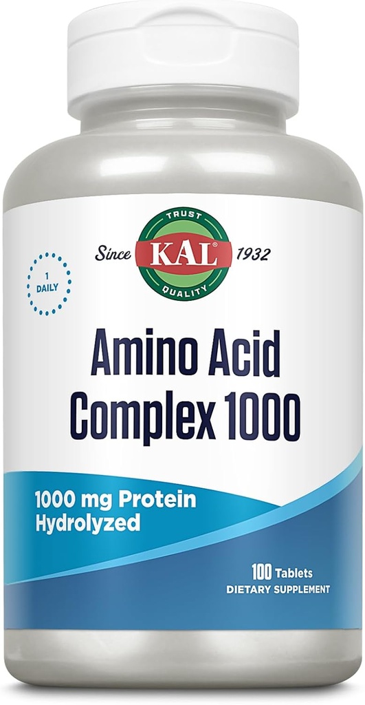 KAL Amino Acid Complex Tablets, 1000 mg, 100 Count