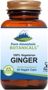 Pure Mountain Botanicals Ginger Capsules - Kosher Vegan con 1000mg Orgánico Ginger Root Suplemento