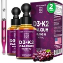 Nuevos elementos [2 Pack] Vitamina Líquida D3 K2 gotas con Calcio para Adultos tóxico Vitamina D3 10,000 UI ← D3 K2 con Calcio para Salud Bone &amp; Apoyo Inmunity ← Suplemento Conjunto de Salud Silencio No-GMO Silencio Vegan